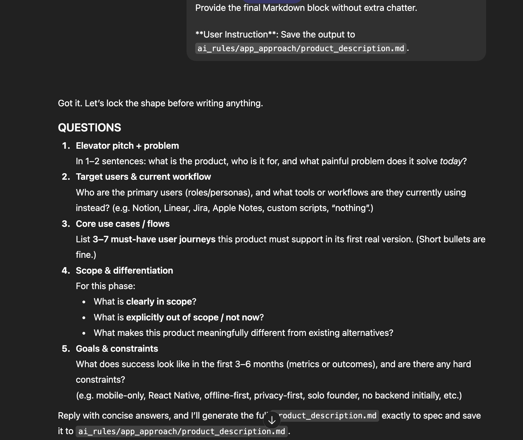 AI Product Description Generator Prompt
