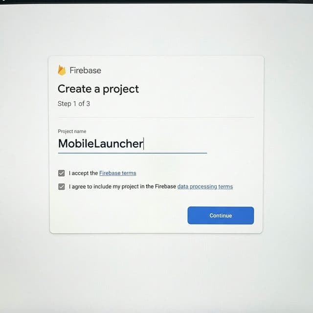 Firebase Create Project