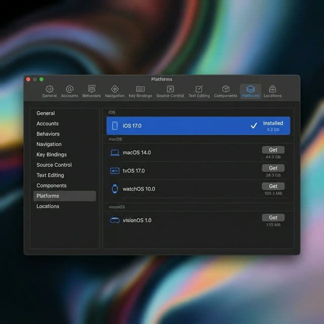 Xcode Platforms Settings