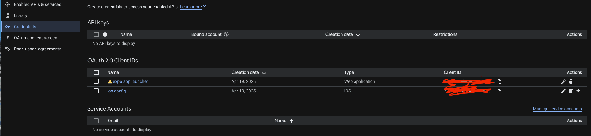 Supabase Google Console