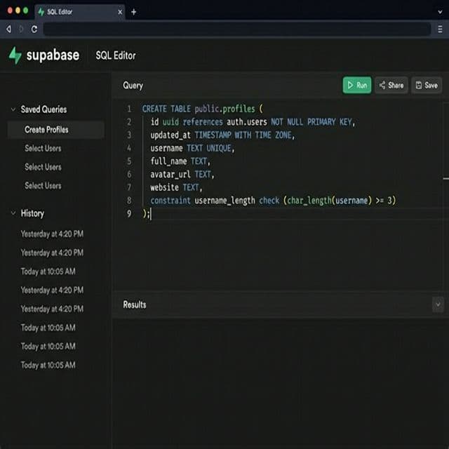 Supabase SQL Editor