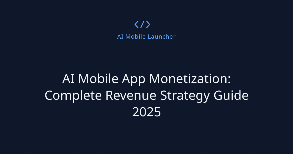 AI Mobile App Monetization: Complete Revenue Strategy Guide 2025