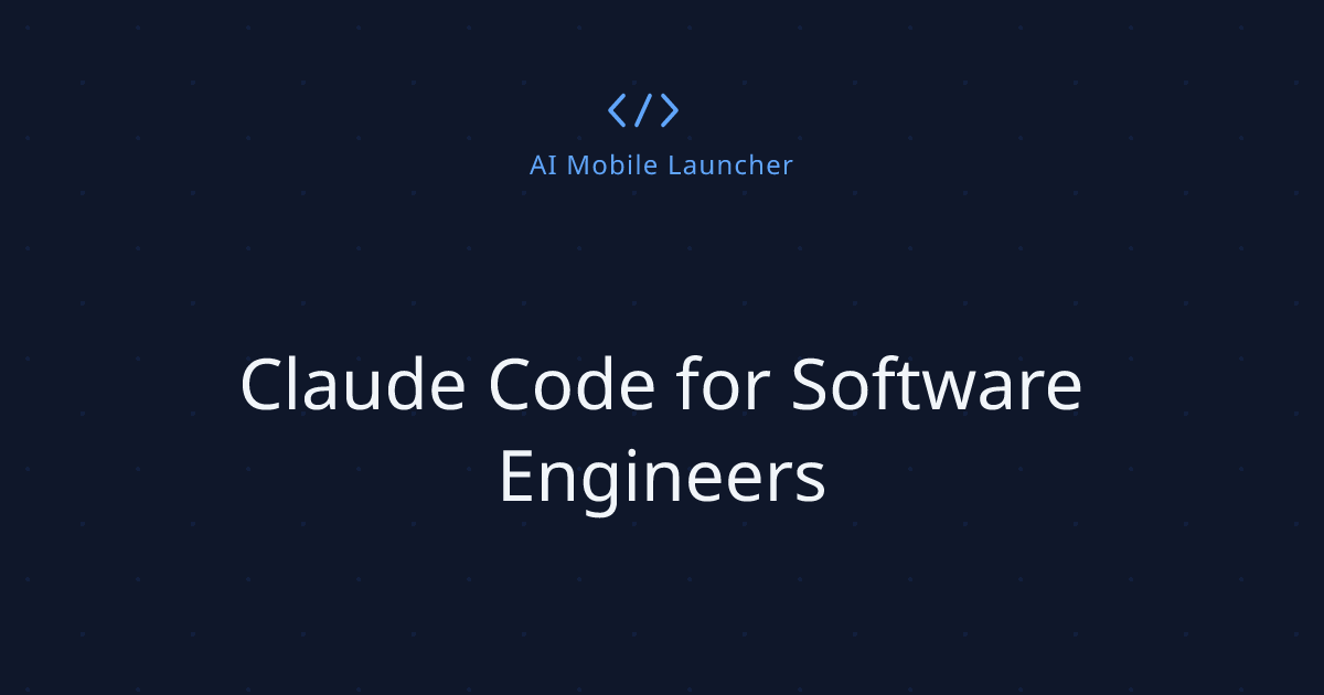 Claude Code for Software Engineers